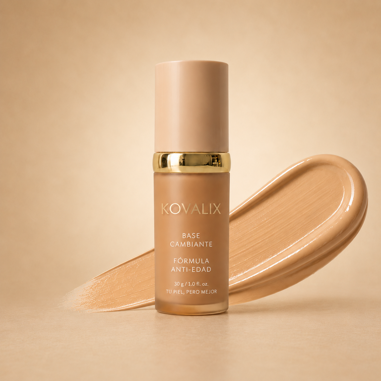 Kovalix Base de Maquillaje Cambiante 4 en 1 | Se Adapta a Tu Tono de Piel